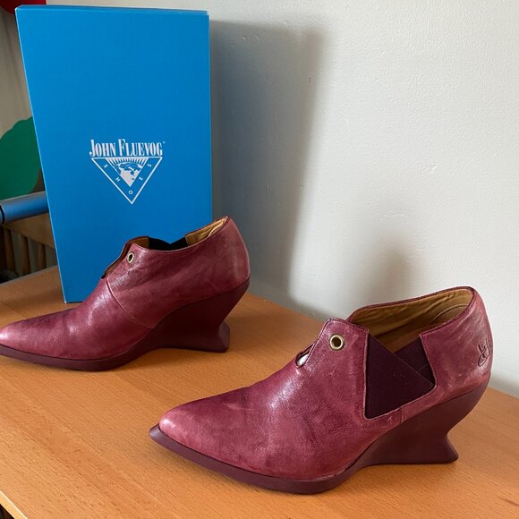 Fluevog Ishshoes Quiver mauve size 11 - added grommets for ribbons - Picture 3 of 4